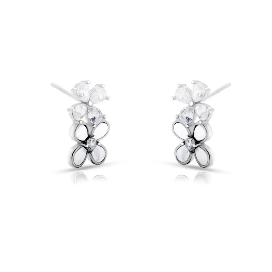 Mashha 925 Silver Bloomlight Duo Studs Mashha