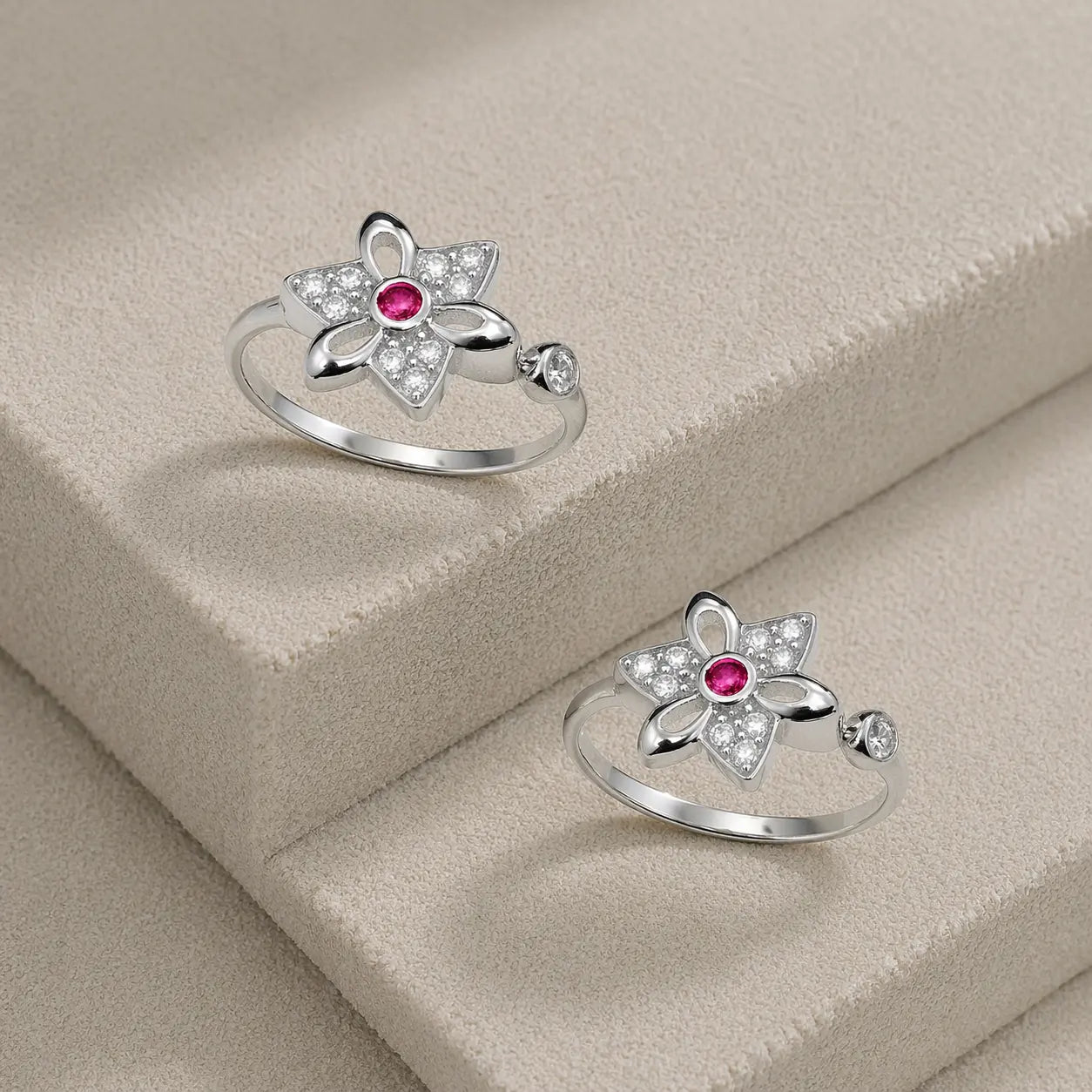Mashha 925 Silver Blossom Shine Toe Rings Mashha
