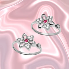 Mashha 925 Silver Blossom Shine Toe Rings Mashha