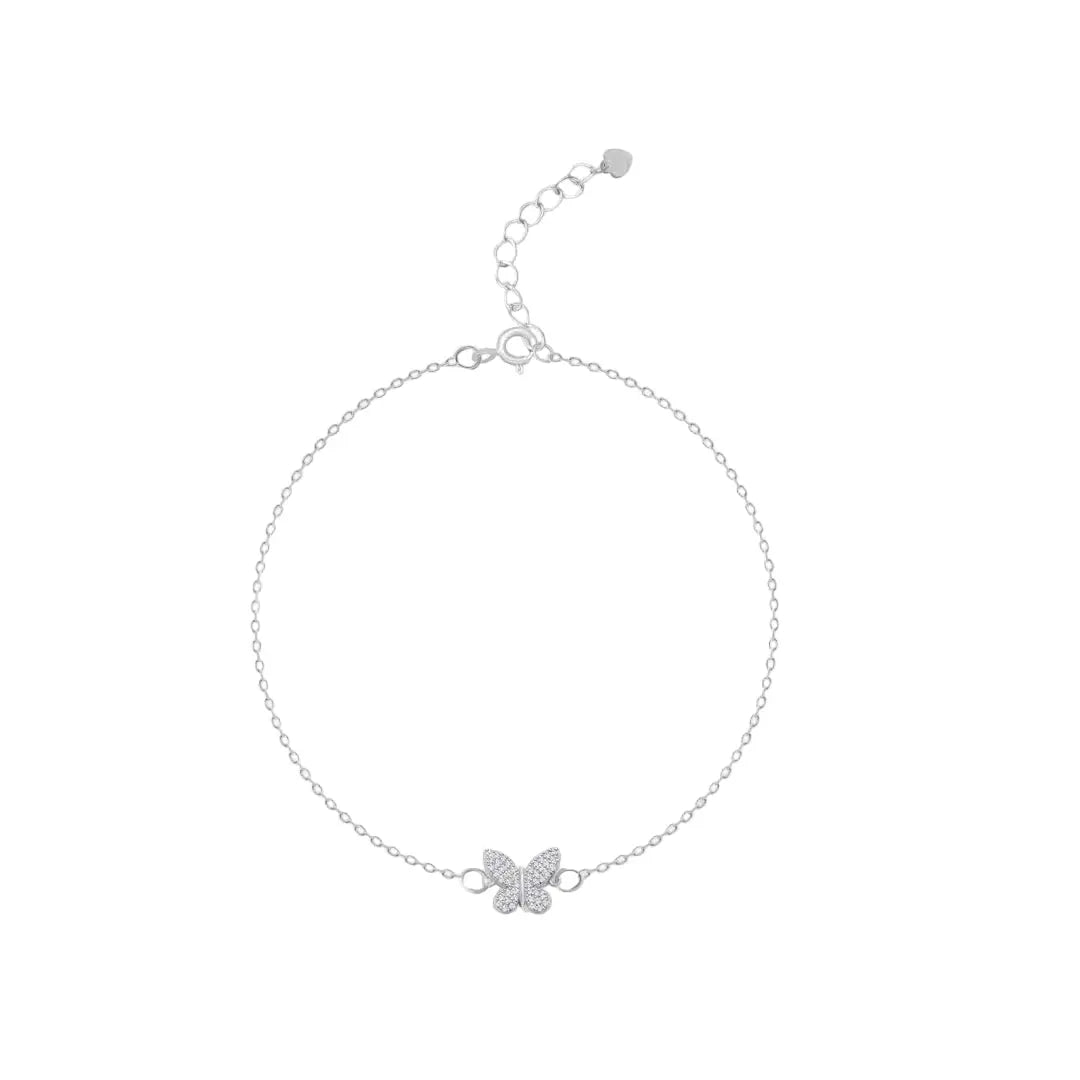 Mashha 925 Silver Butterfly Sparkle Bracelet Mashha