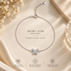 Mashha 925 Silver Butterfly Sparkle Bracelet Mashha