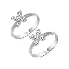 Mashha 925 Silver Butterfly Toe Rings Mashha