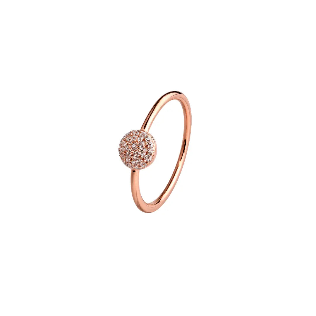 Mashha 925 Silver Celestia Orb Ring (Rose Gold) Mashha