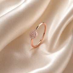 Mashha 925 Silver Celestia Orb Ring (Rose Gold) Mashha