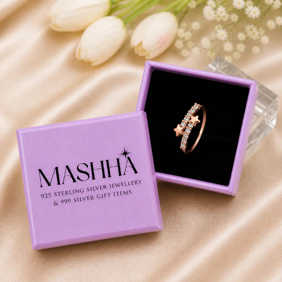 Mashha 925 Silver Celestia Starfall Ring Mashha