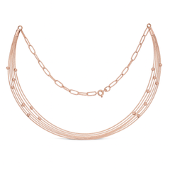 Rose Glow Multi-Strand Necklace