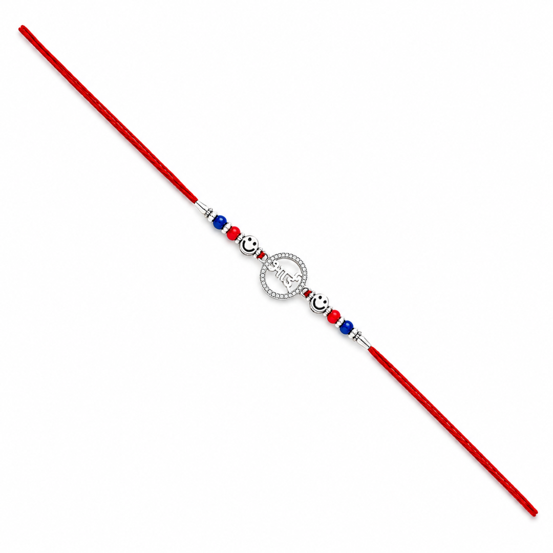 Mashha 925 Silver Smiley Bhai Rakhi Mashha