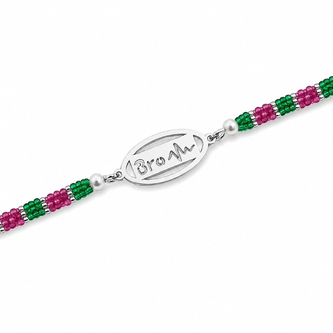 Mashha 925 Silver Bro Heart Silver Rakhi Mashha