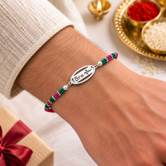 Mashha 925 Silver Bro Heart Silver Rakhi Mashha