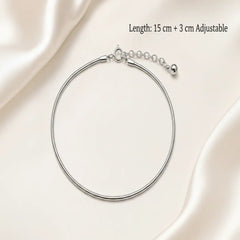 Mashha 925 Silver Silvara Snake Chain Anklet Mashha