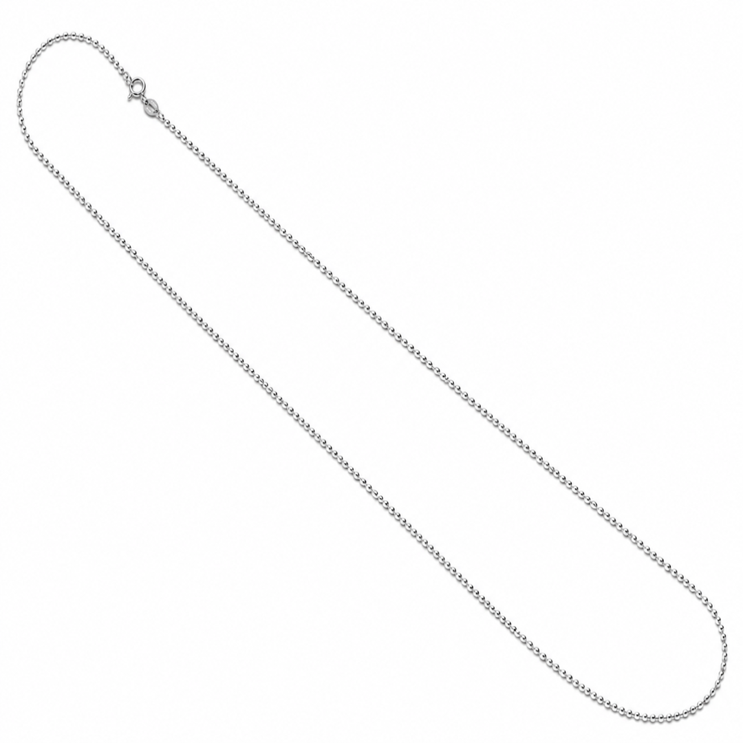 Mashha 925 Sterling Silver Rhodium Plated Legacy Ball Chain Mashha