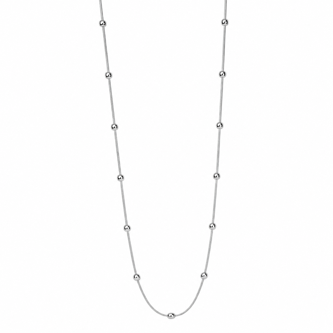 Mashha 925 Sterling Silver Rhodium Plated Celeste Bead Chain Mashha