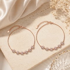 Mashha 925 Silver Sunflower Sparkle Anklet