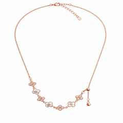 Mashha Apsara Grace 925 Sterling Silver Necklace (Rose Gold Finish)