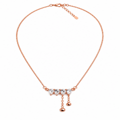Mashha 925 Silver Crystal Cascade Necklace