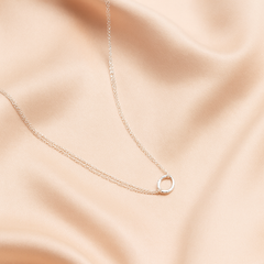 Mashha 925 Silver Luna Loop Sterling Silver Necklace