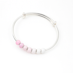 Mashha 925 Silver Pink Whisper Baby Bangles