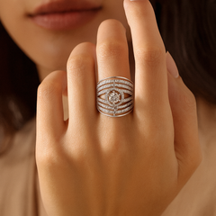 Mashha 925  Silver Celestia Radiance Ring