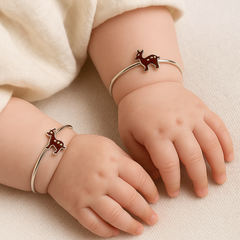 925 Silver Deer Charm Bangles