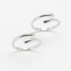 925 Silver Adjustable Minimalist Toe Rings