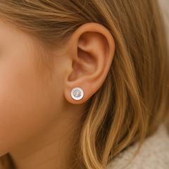 Eternal Spark 925 Silver Stud Earrings