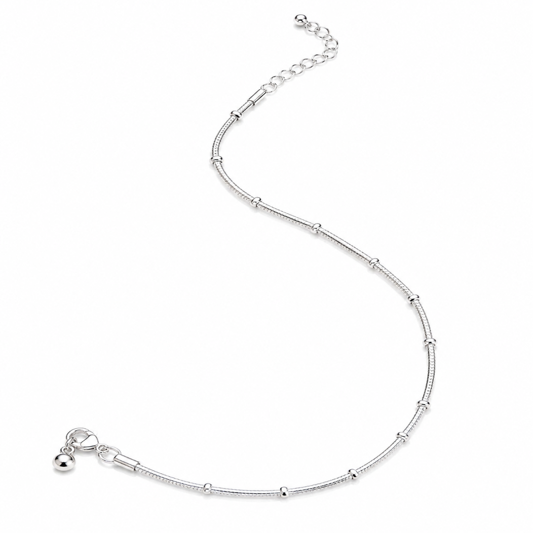 Mashha 925 Silver Luna Link Anklet Mashha