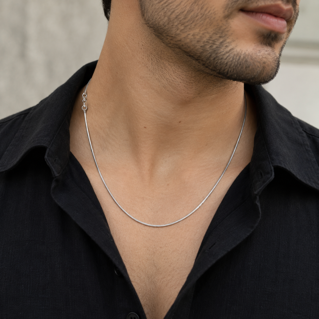 Mashha 925 Silver Rhodium Plated Milano Chain Mashha