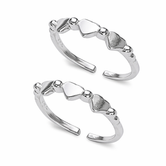 Mashha 925 Silver Minimal Heart Toe Ring