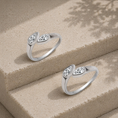 Mashha 925 Silver Dual Sparkle Toe Ring