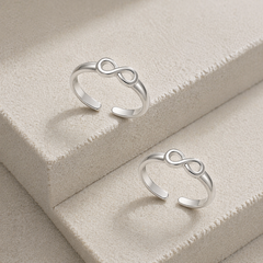 Mashha 925 Silver Infinity Toe Rings Mashha
