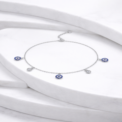 Mashha 925 Silver Midnight Mirage Anklet