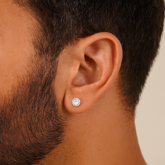 Silver Men’s Bezel Stud