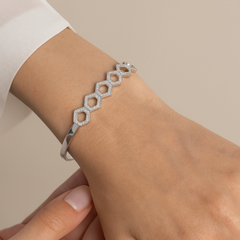 Hexa Elegance 925 Silver Bracelet