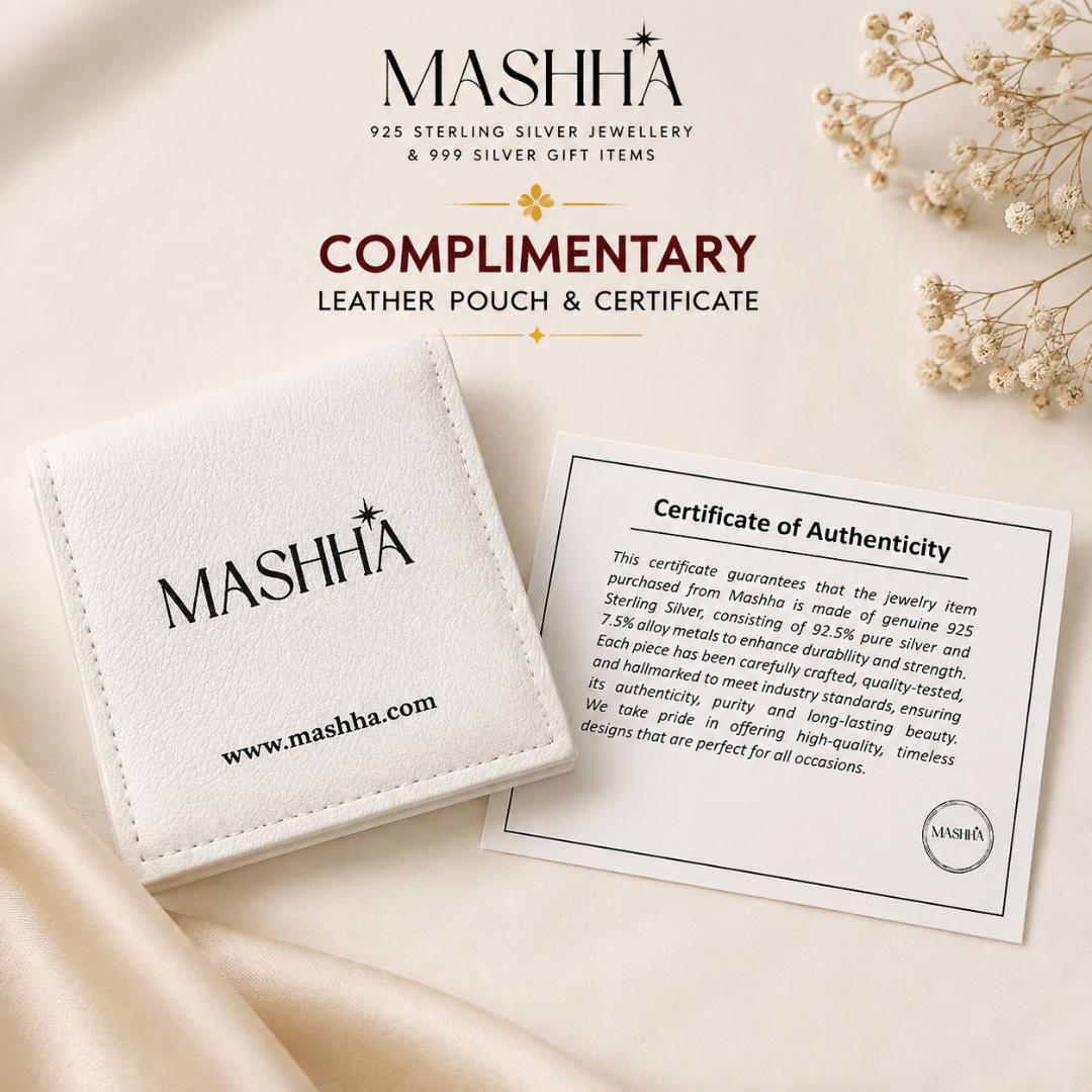 Mashha 925 Silver Smiley Bhai Rakhi Mashha