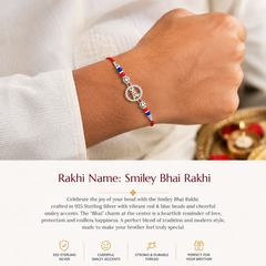 Mashha 925 Silver Smiley Bhai Rakhi Mashha