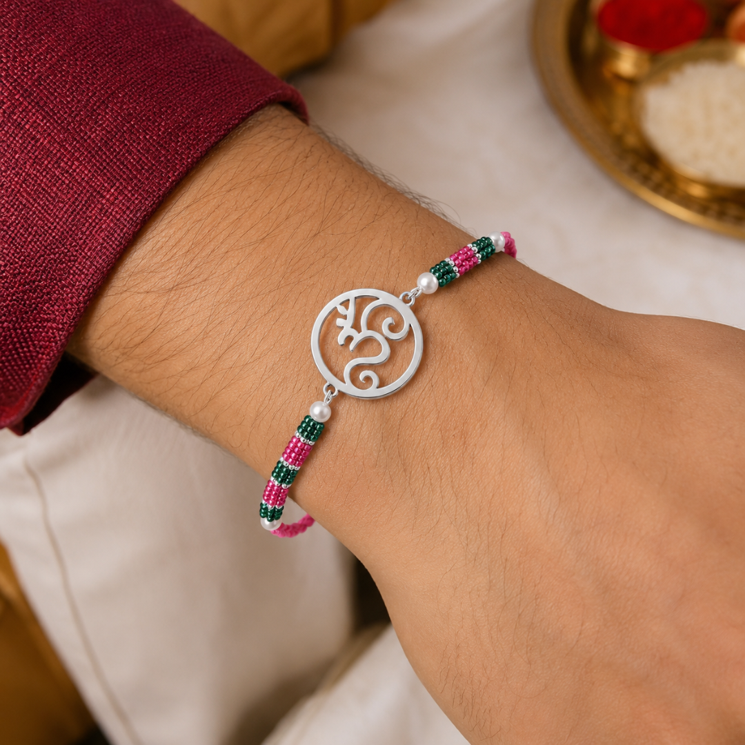 Mashha 925 Silver Om Bandhan Rakhi Mashha