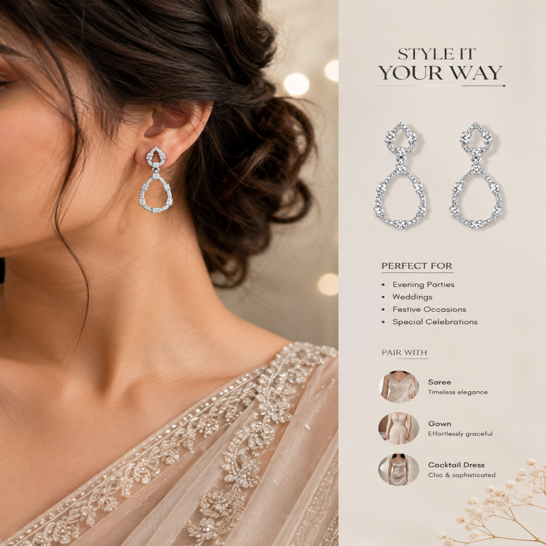Mashha 925 Silver She Is Born Diva Earrings Mashha