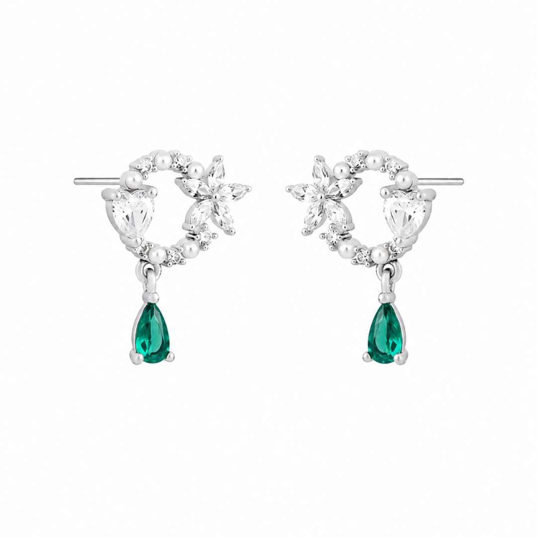 Mashha 925 Silver Paan Shaandaar Earrings Mashha