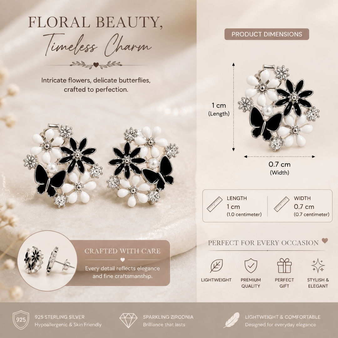 Mashha 925 Silver The Blooming way Earrings Mashha