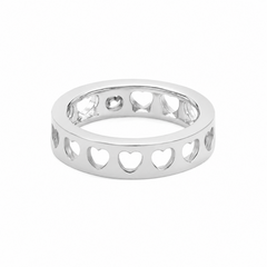 Mashha 925 Silver Eternal Hearts Band Mashha