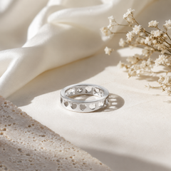 Mashha 925 Silver Eternal Hearts Band Mashha