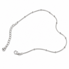 Mashha 925 silver Rhodium Plated Minimal Luxe Anklet Mashha