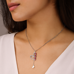Amora Heart Butterfly Necklace