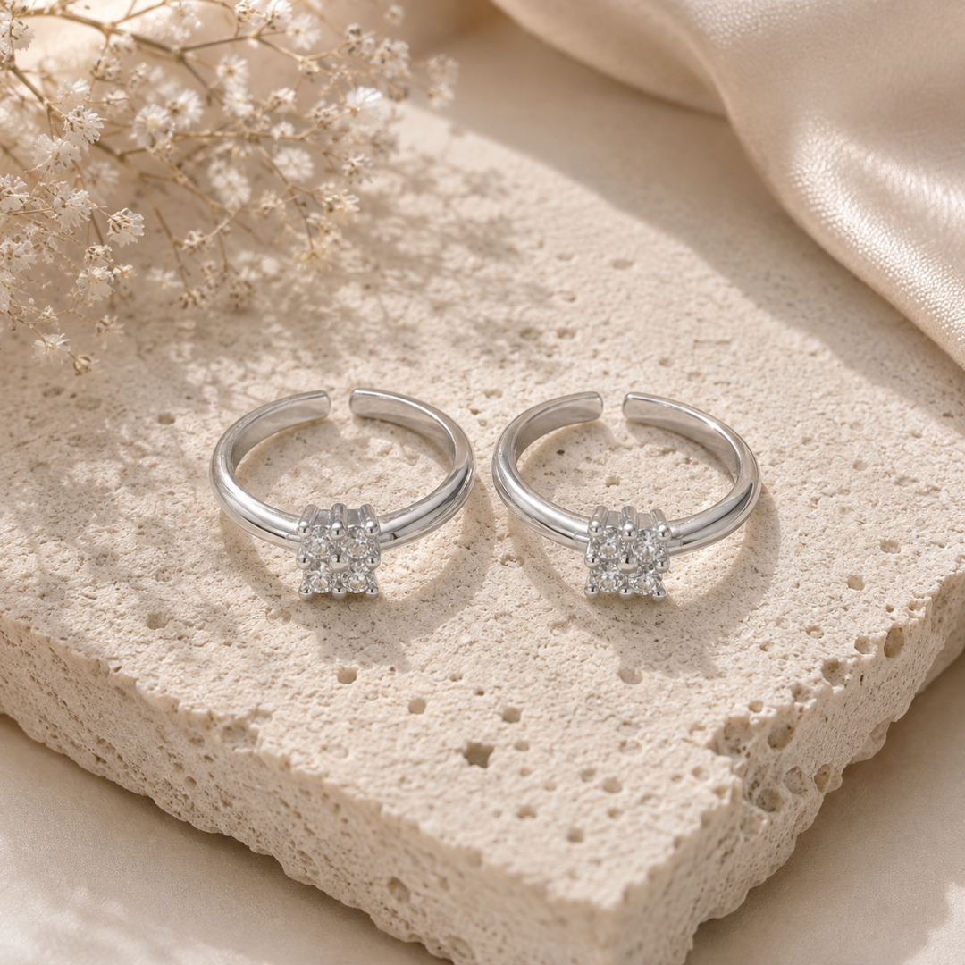 Mashha 925 Silver Classic Spark Toe Ring Mashha