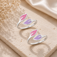 Mashha 925 Silver Dual Leaf Toe Ring Mashha