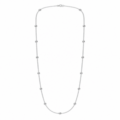 Mashha 925 Sterling Silver Rhodium Plated Celeste Bead Chain Mashha