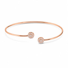 Radiance Dual Halo Bangle 18 Kt gold Plated Mashha