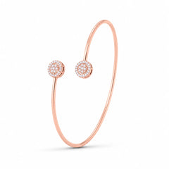 Radiance Dual Halo Bangle 18 Kt gold Plated Mashha