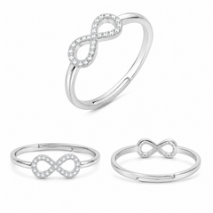 Mashha 925 Silver Infinity Ring (Adjustable) Mashha