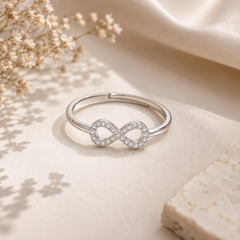 Mashha 925 Silver Infinity Ring (Adjustable) Mashha
